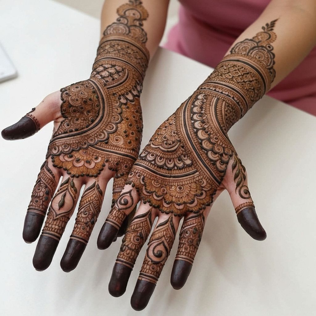 Intricate mehendi henna design